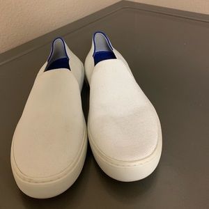 White Rothy’s slip on’s
